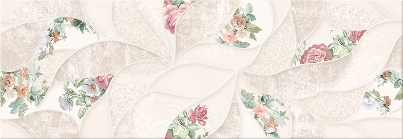 Купить Eletto Ceramica Malwiya Milk Floris 24,2x70 