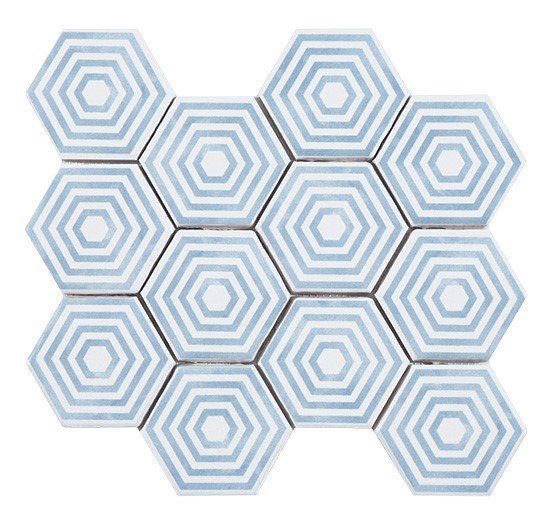 Купить Cevica Panal Malla Hexagono Dec.5 Azul 23,2х26,4 