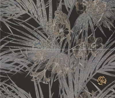 Купить Roberto Cavalli Natural Black Tropi.Log.D+B 64x75 