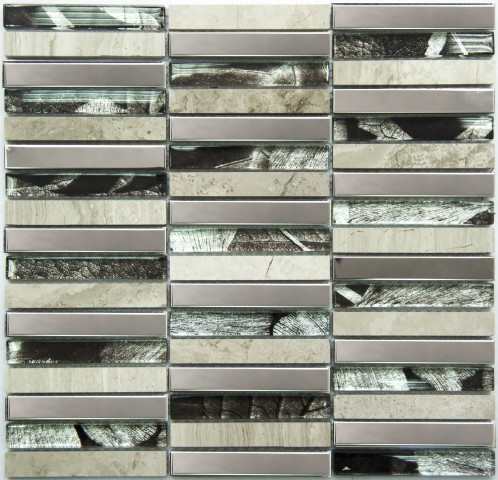 Купить NS Mosaic Metal Ms-622 Метал Стекло Камень (15*98*8) 28,5x30 