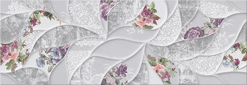Купить Eletto Ceramica Malwiya Grey Floris 24,2x70 