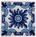 Купить Cevica Antic Dec.Flor Azul Antic Blanco 13х13 
