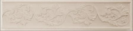 Купить Vitra Бордюр Fresco Цветочный Кремовый Матовый 6х25 