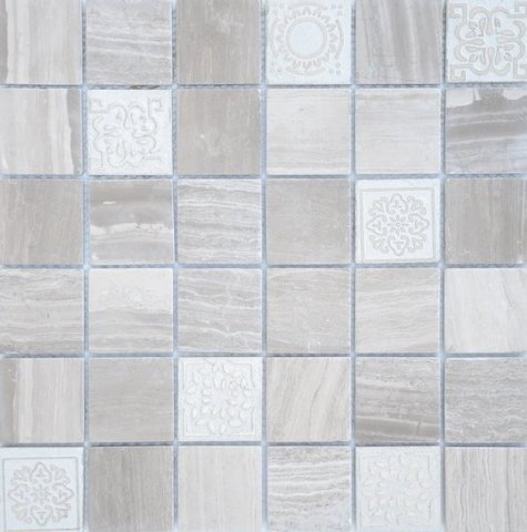 Купить Caramelle Art Travertino Silver MAT 8mm 48x48x8 30x30x0,8 