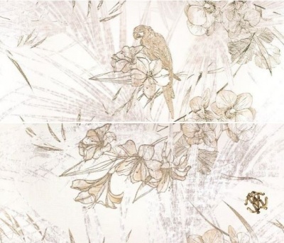 Купить Roberto Cavalli Natural White Tropic Log.D+B 64x75 