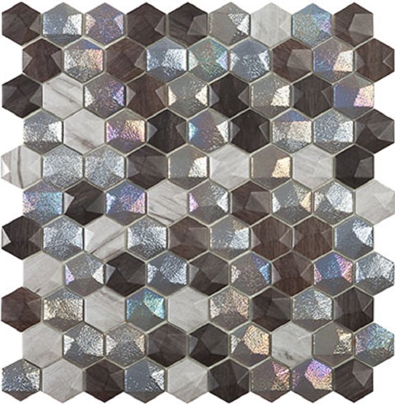 Купить Vidrepur Elite Hex Forest Mix (на сетке) 31,7х30,7 
