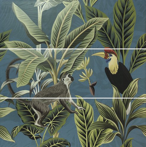 Купить Ape Silk Decor Set(3) Abc Toucan Blue 40x120 