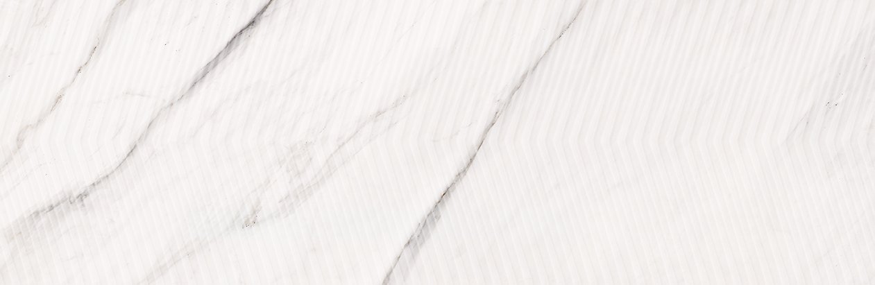 Купить Mei (Meissen) Carrara Chic Рельеф Шеврон Белый 29х89 