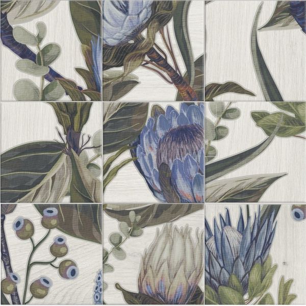 Купить Mainzu Murales Decor Mural Blu Leaves 20x20 