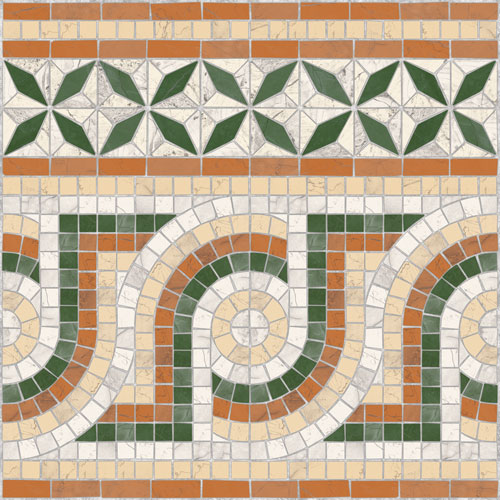 Купить Vives Via Appia Cenefa Nola Verde 43,5x43,5 