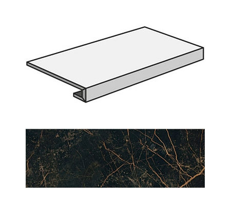 Купить Gardenia Orchidea Marble Gradone Nero Sl Lap 32,5х58,5 