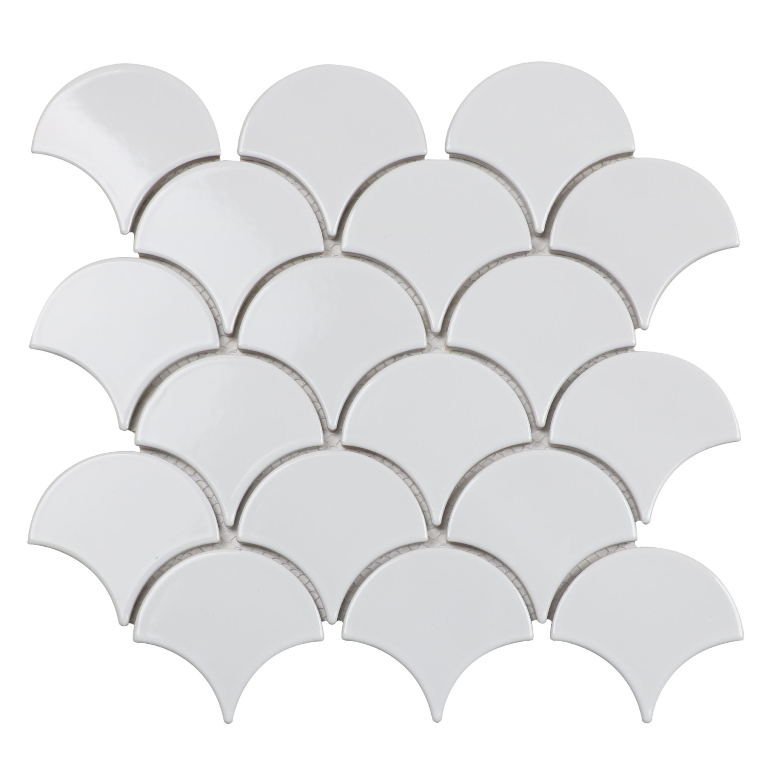 Купить Starmosaic Homework Fan Shape White Glossy 29,3х27,4 
