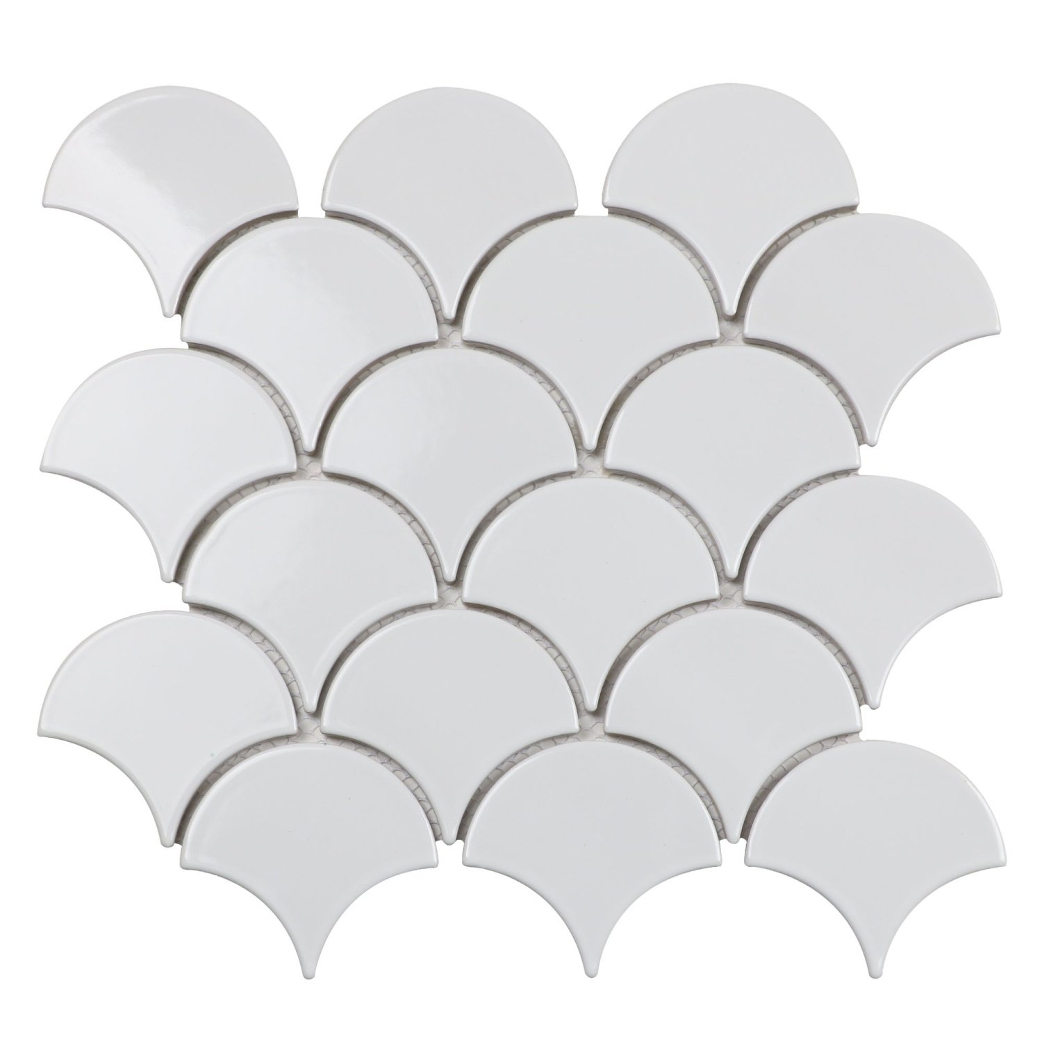 Купить Starmosaic Homework Fan Shape White Glossy 29,3х27,4 