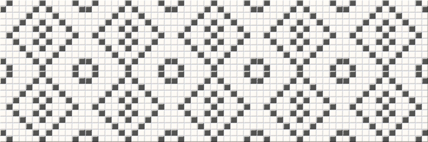 Купить Mei (Meissen) Вставка Pret a Porte Black&White Mosaic 25x75 