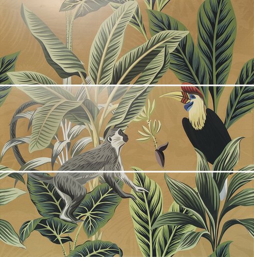 Купить Ape Silk Decor Set(3) Abc Toucan Ocre 40x120 
