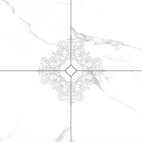 Купить Vallelunga I Marmi Carrara Composizione 4 pz Dec.Maxi 120x120 