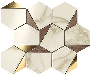 Купить Atlas Concorde Marvel Gold Hex Brown-Calacatta 25,1x29 