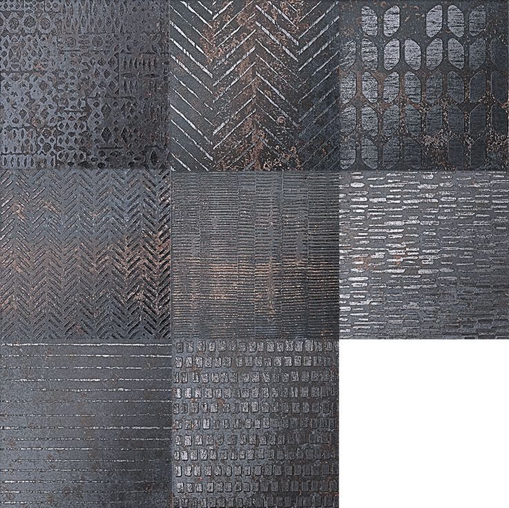 Купить Cir&Serenissima Costruire Lamiera Mix Nero 25х25 