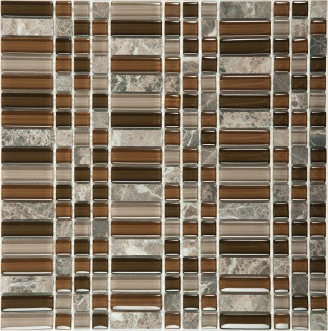 Купить NS Mosaic Exclusive S-809 Стекло Камень (15*15*48*8) 30x30 