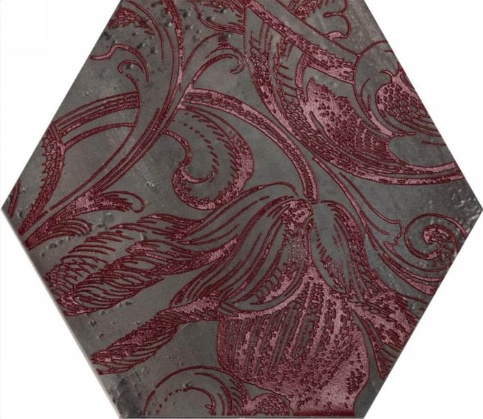 Купить Cir&Serenissima Fuoritono Esagona Fuoridamasco Rosso S/6 24x27.7 