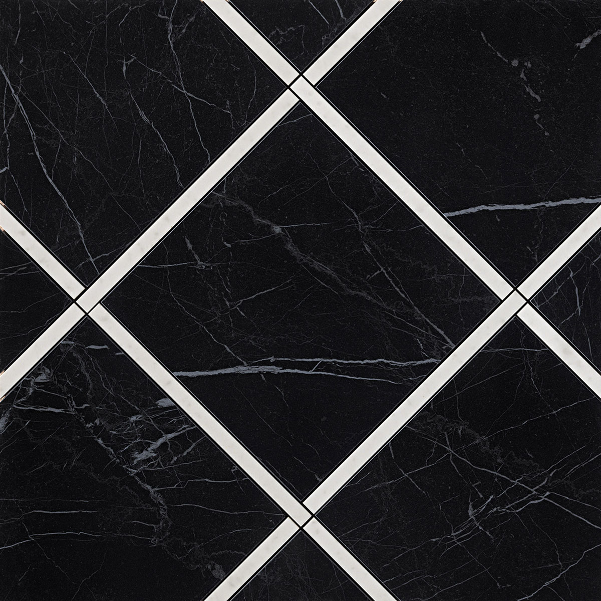 Купить Fap Roma Classic Diamond Incroci Nero Reale Carrara Inserto 60x60 