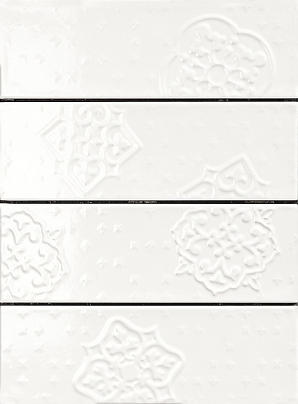 Купить Ragno Brick Glossy Dec Mix 4 White R4GP 10х30 