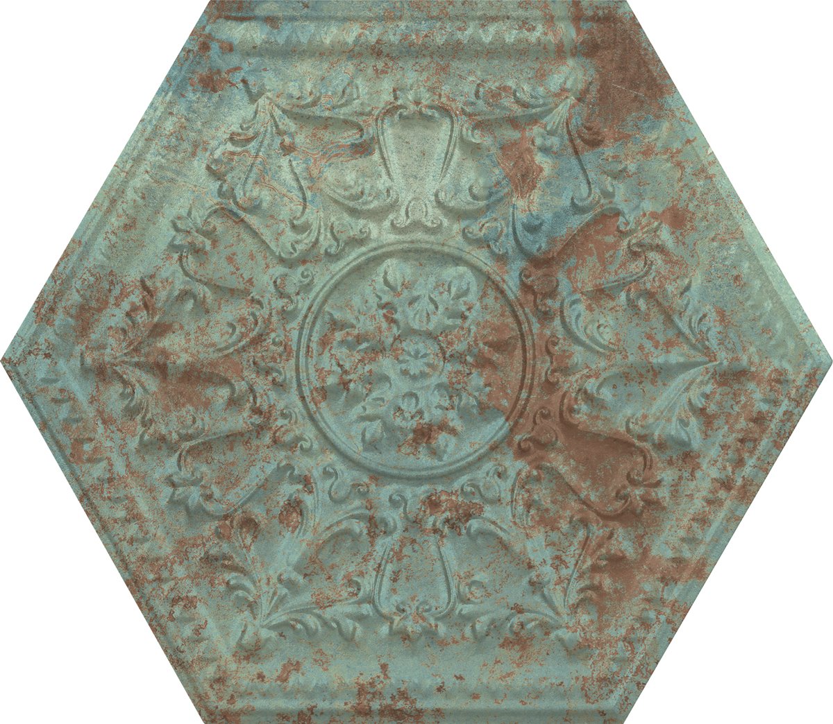 Купить Apavisa Zinc Green Mix Decor Hexagon 25x29 