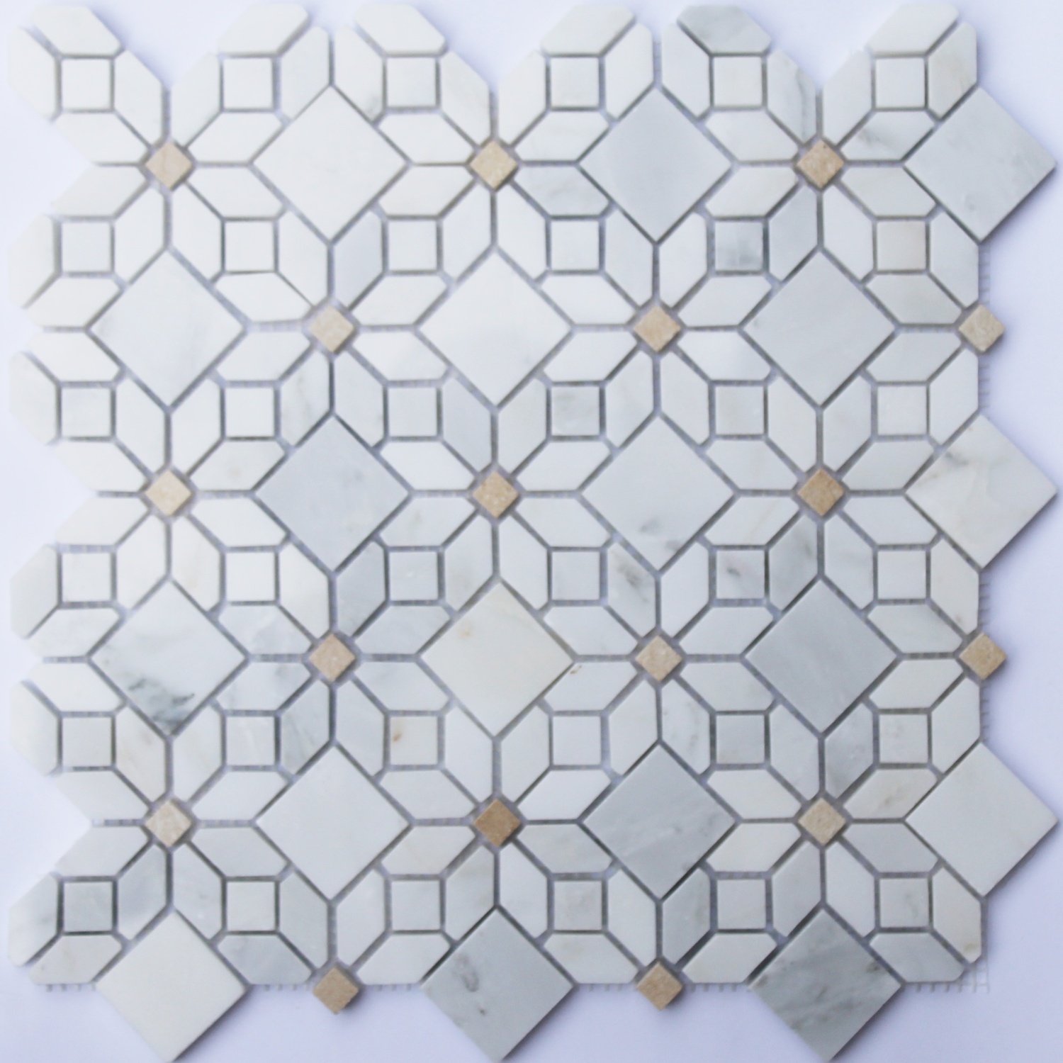 Купить Orro Mosaic Stone Camomile (Oriental Whtie+AnticGold) Pol. 30,5х30,5х1 