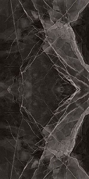 Купить Kutahya Black Calacatta Book Match Kristal Rectified Parlak Nano 120x240 