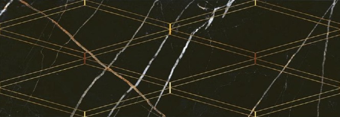 Купить Eletto Ceramica Black&Gold Rombi 24,2x70 