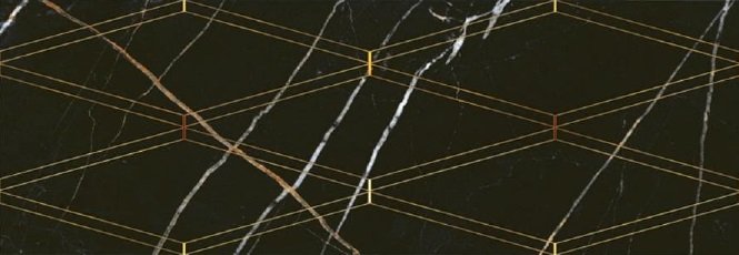 Купить Eletto Ceramica Black&Gold Rombi 24,2x70 