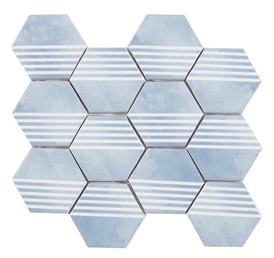 Купить Cevica Panal Malla Hexagono Dec.2 Azul 23,2х26,4 