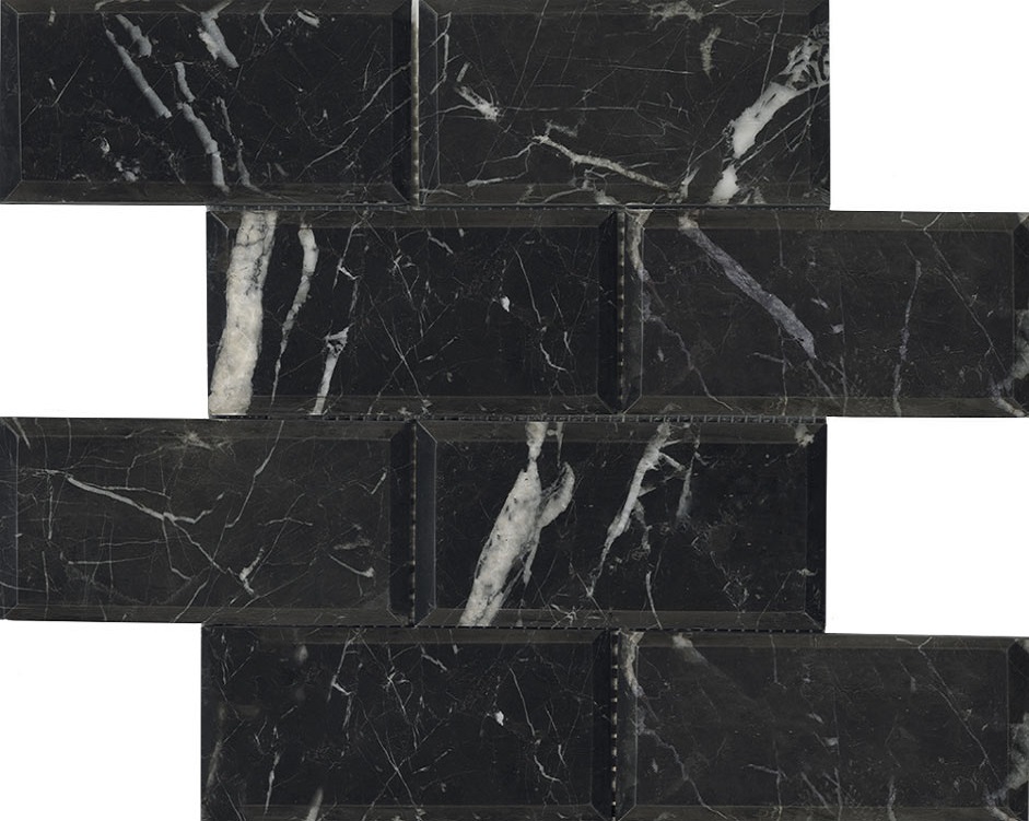 Купить L'antic Colonial Stone Mos Athena Negro Marquina Classico 30,7х30,7 