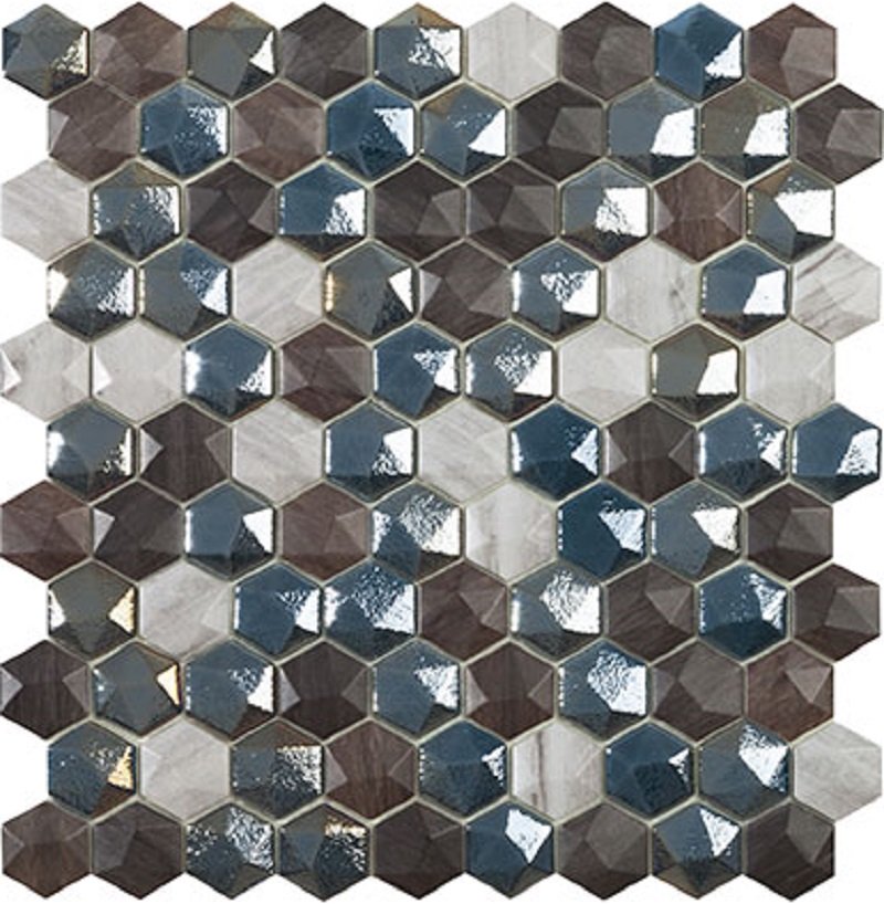 Купить Vidrepur Elite Hex Glacier Mix (на сетке) под заказ 31,7х30,7 