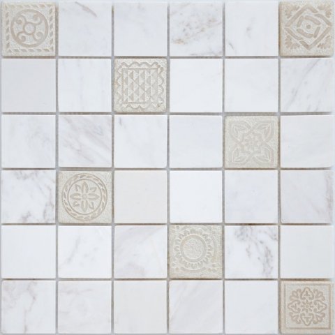 Купить Caramelle Art Dolomiti Bianco MAT 8mm 48x48x8 30x30x0,8 