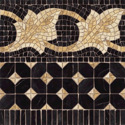 Купить Vives Iliada Cenefa Midas Negro 43,5x43,5 