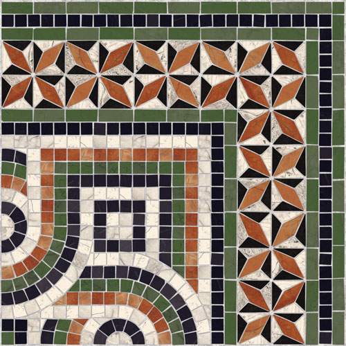Купить Vives Via Appia Cantonera Paxos Multicolor 43,5x43,5 