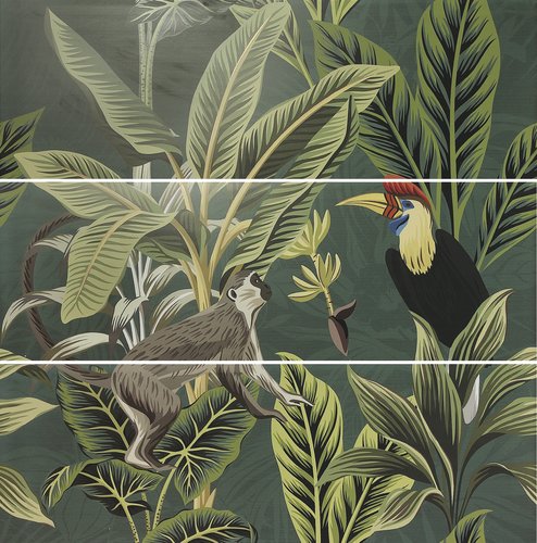 Купить Ape Silk Decor Set(3) Abc Toucan Green 40x120 