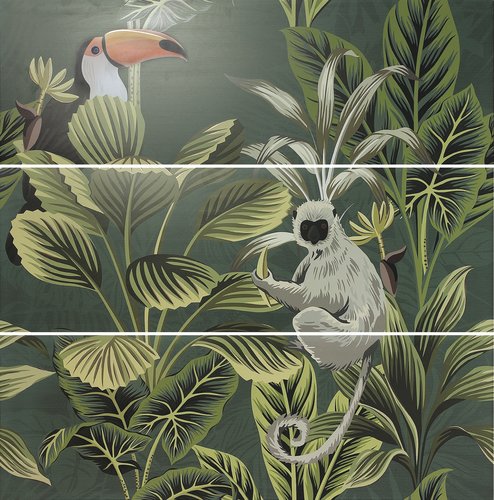Купить Ape Silk Decor Set(3) Def Toucan Green 40x120 