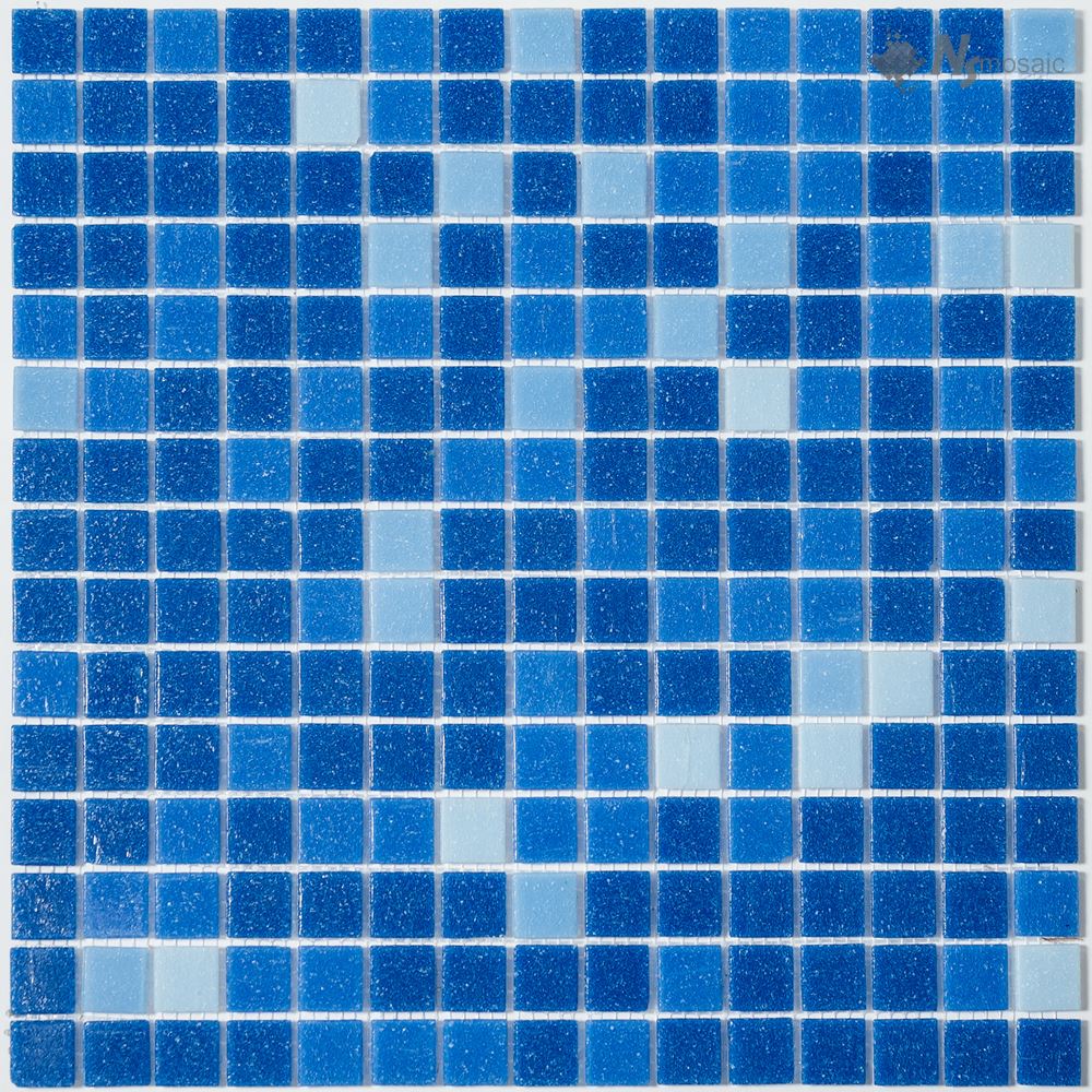 Купить NS Mosaic Econom Mix20 Стекло Синий (Сетка) (23*23*4) 32,7x32,7 
