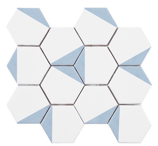 Купить Cevica Panal Malla Hexagono Dec.1 Azul 23,2х26,4 