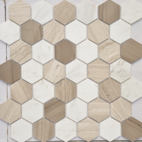 Купить Caramelle Pietrine Pietra Mix 3 MAT Hex 6mm 18x30x6 29,5x30,5x0,6 