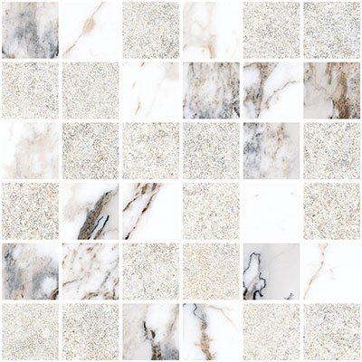 Купить Vitra Мозаика Marble-Stone Белый Матовый Лаппато Ректификат 5х5 30х30 
