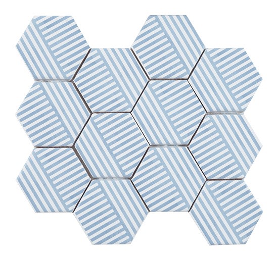 Купить Cevica Panal Malla Hexagono Dec.4 Azul 23,2х26,4 