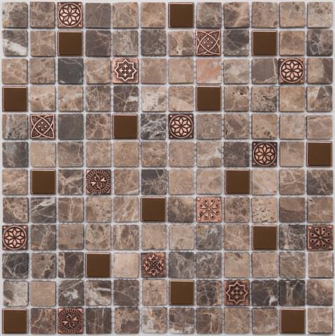 Купить NS Mosaic Stone K-716 Камень Матовый Метал (23*23*8) 29,8x29,8 