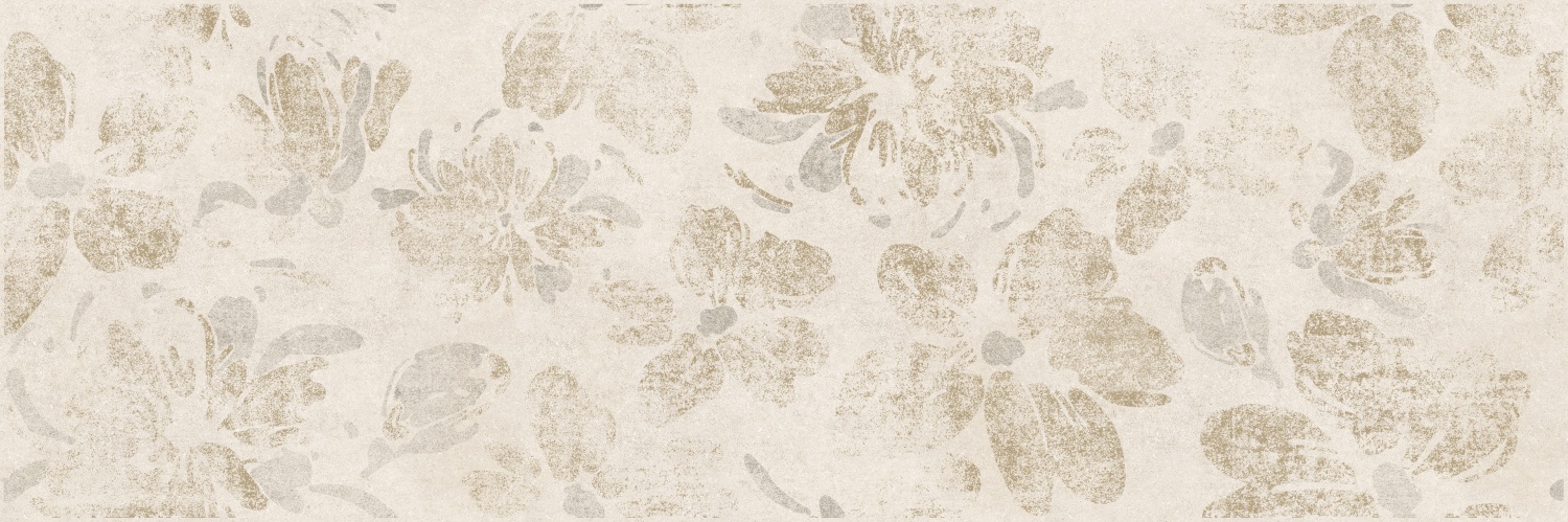 Купить Mei (Meissen) Вставка Organic Цветы Бежевый 25х75 