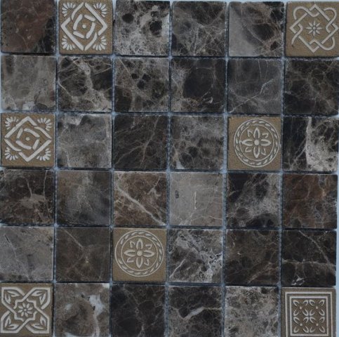 Купить Caramelle Art Emperador Dark MAT 8mm 48x48x8 30x30x0,8 