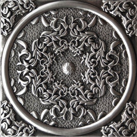 Купить Absolut Keramika Steel 1458 Plox Floresta Satined Black Silver 8x8 