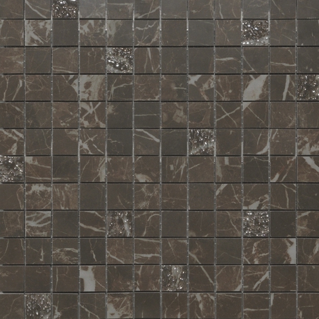 Купить Casalgrande Marmoker Travertino Noce  Mosaico 2.3x2.3 Lucido 29.5Х29.5 