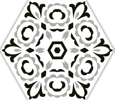 Купить Oset Deco Versalles HEX Black 20x24 